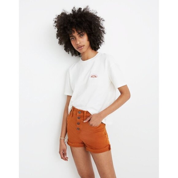 Madewell X Ohkii Studio White Easy Crop Short Sleeve Tee M - Picture 1 of 6